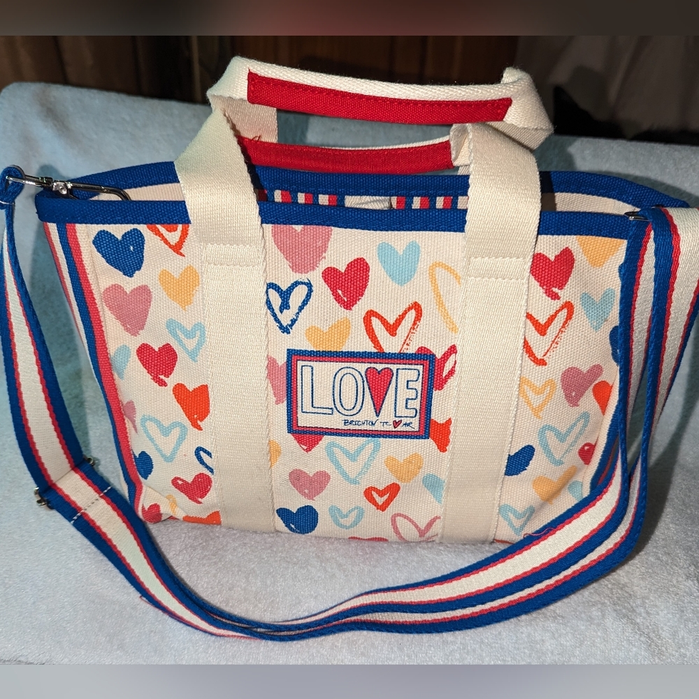 Brighton red white and you mini tote bag.